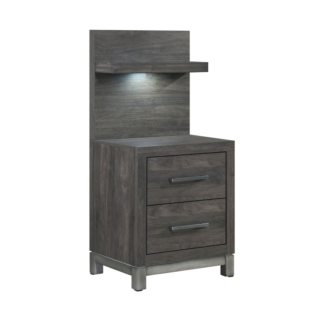 1577DG-4P* Night Stand with Wall Panel