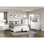 1520WH-1* Queen Platform Bed with Footboard Storage