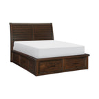 1559-1* Queen Platform Bed with Storage Footboard and Side Rails